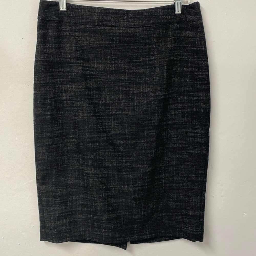 Ann Taylor Wool Blend Herringbone Tweed‎ Pencil Skirt Women's Size 10